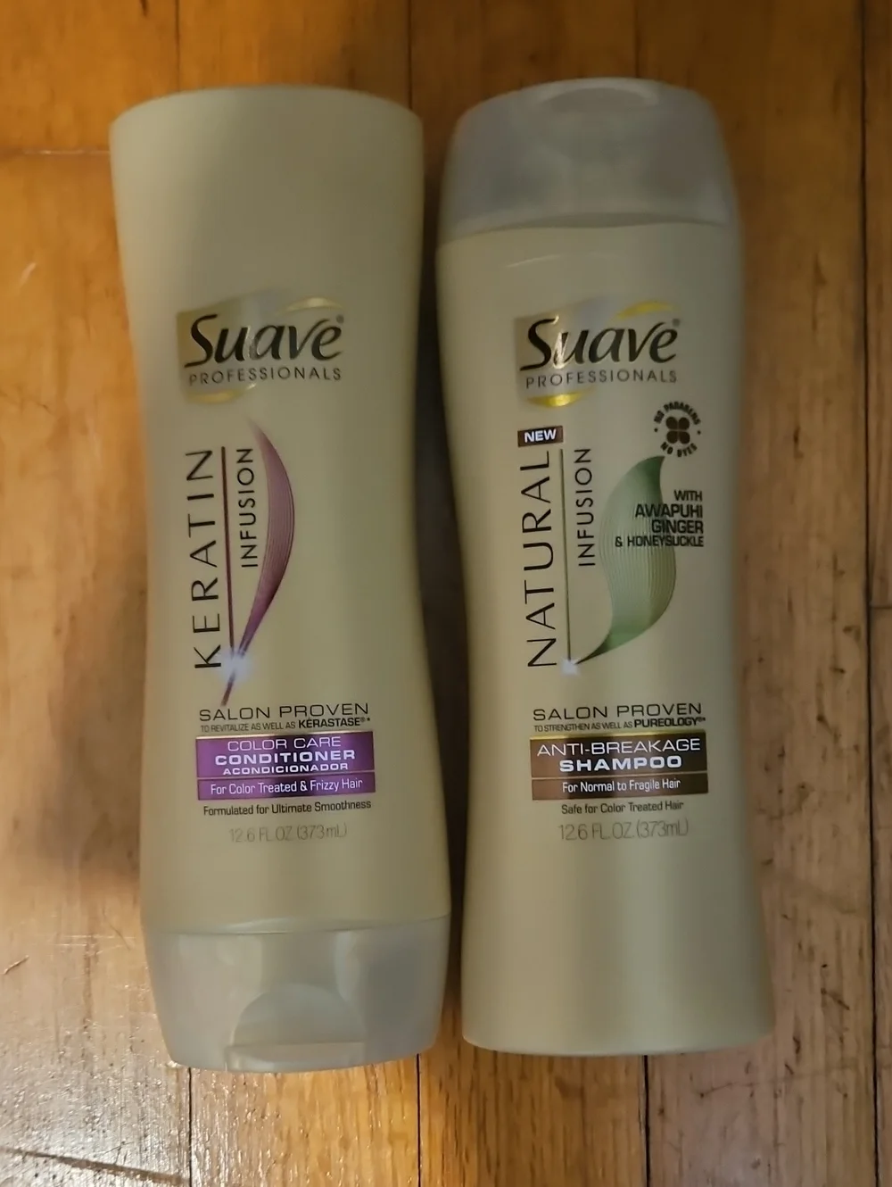 Suave Keratin Infusion Conditioner & Natural Infusion Anti-Breakage Shampo